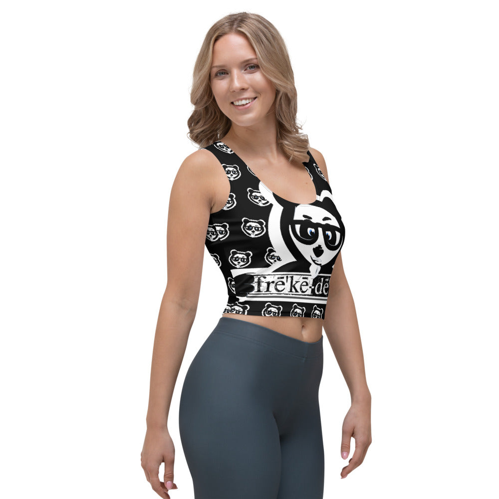 YY Pandamonium Crop Top (Black) — frē'kē-dē'kē®