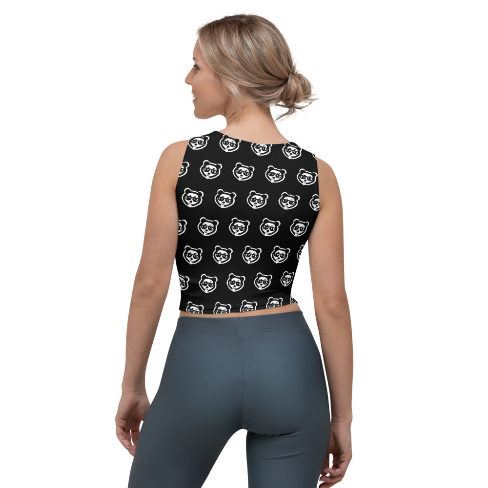 YY Pandamonium Crop Top (Black) — frē'kē-dē'kē®