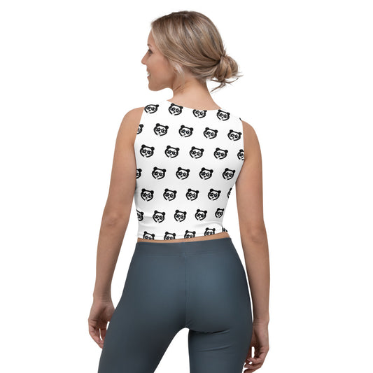 YY Pandamonium Crop Top (White) — frē'kē-dē'kē®